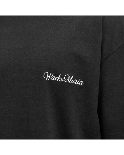 Wacko Maria Black Washed Heavyweight T-Shirt for men