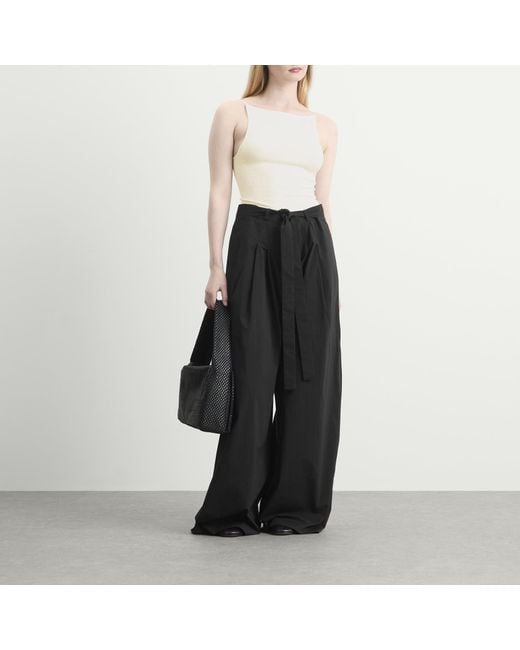 St. Agni White Square Neck Top