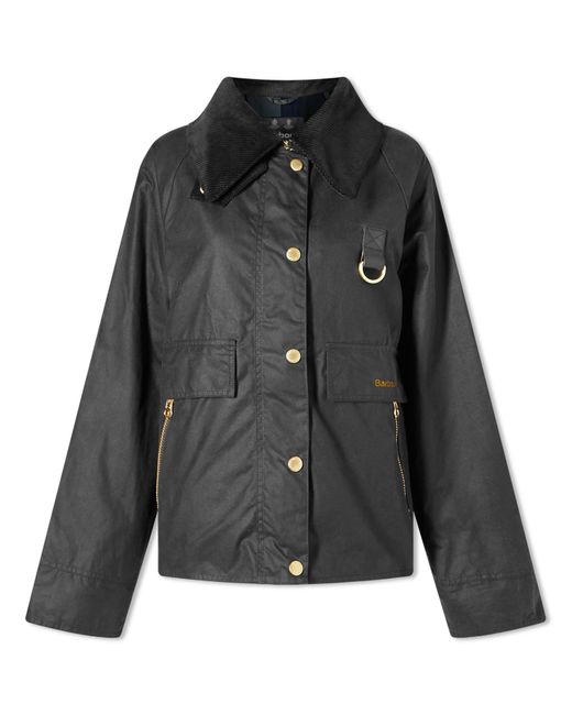 Barbour Catton Wax Jacket in Black | Lyst