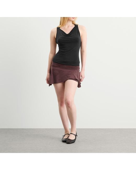 Peachy Den Black Kylie Cross Back Top