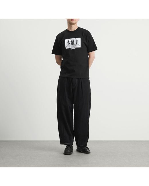 Pleasures Black Inverted T-Shirt for men