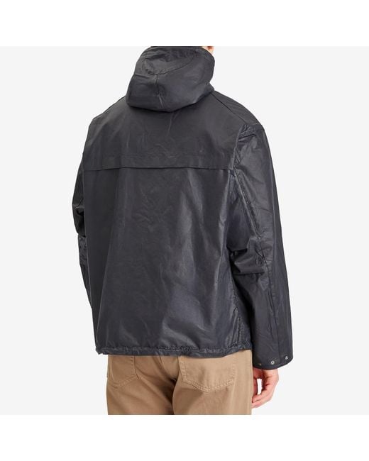 Barbour Black Heritage+ Modified Durham Wax Jacket for men