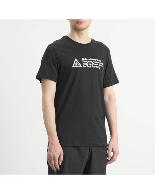 Nike Black Acg Running Trail T-Shirt for men