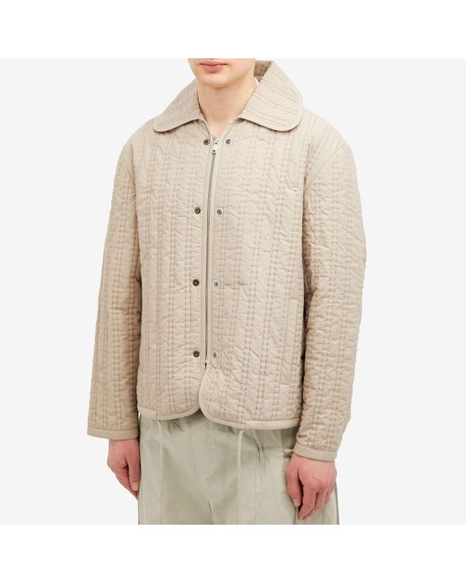 Craig Green Natural Craig Quilted Embroidery Jacket for men