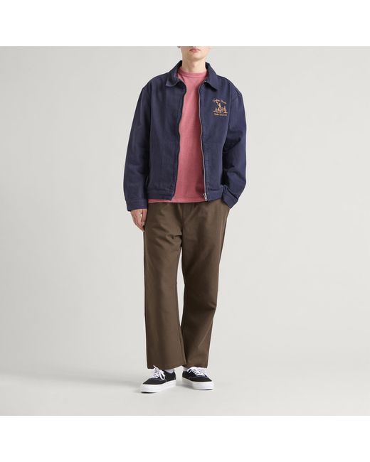 Palmes Blue Western Zip Jacket for men