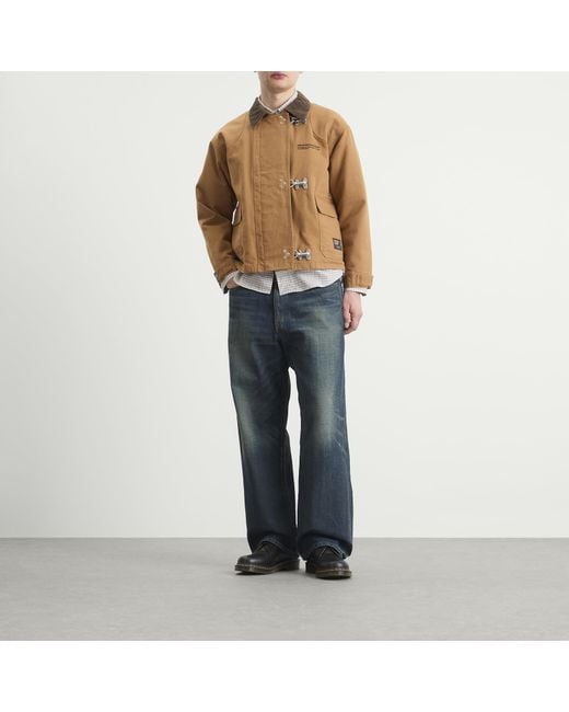 Neighborhood Blue Washed Denim Dp Wide Jeans for men