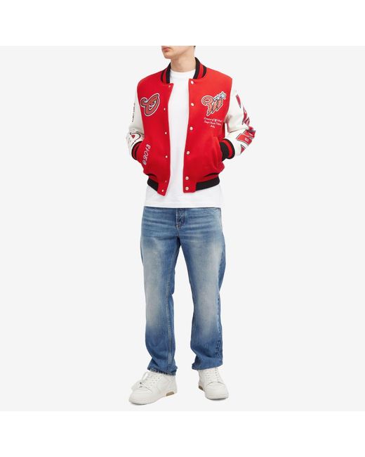 Off-White c/o Virgil Abloh Red Jacket With Logo for men