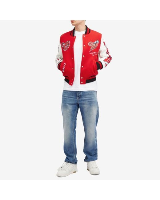 Off-White c/o Virgil Abloh Red Jacket With Logo for men