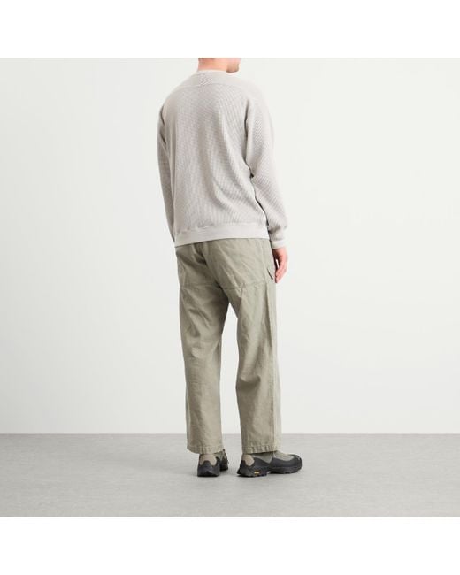 Gramicci Gray Waffle Crew Sweater