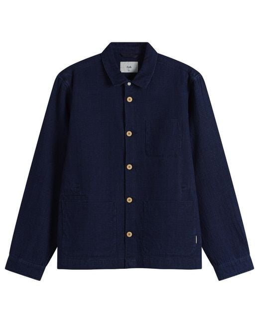 Folk Blue Assembly Jacket for men