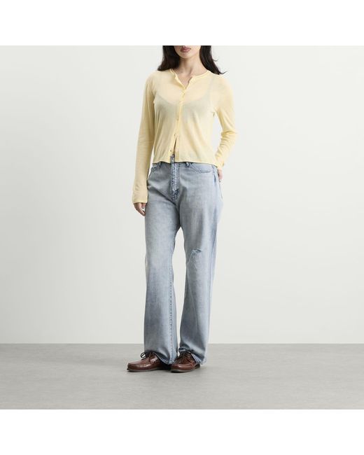 Auralee Blue Faded Selvedge Light Denim Pants