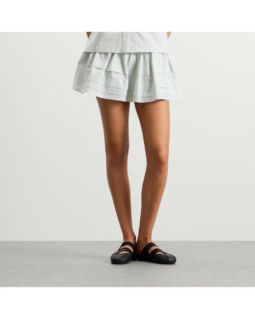 My Mum Made It Gray Pleat Mini Skirt