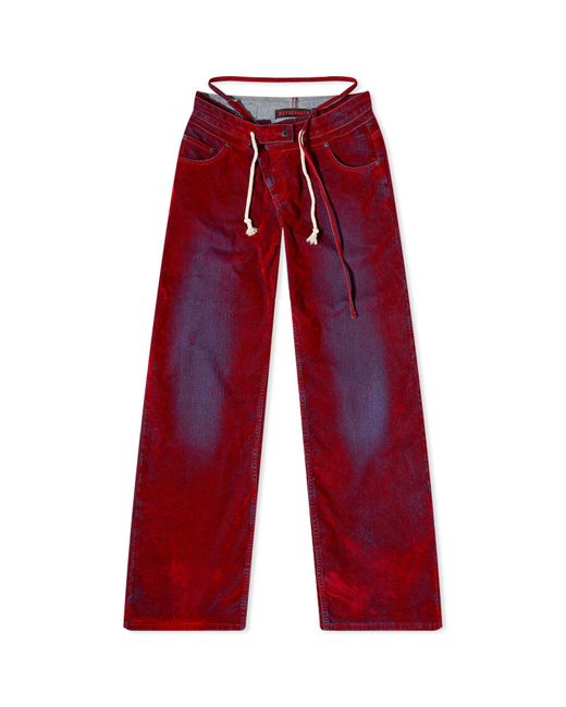 OTTOLINGER Red Double Fold Denim Pants