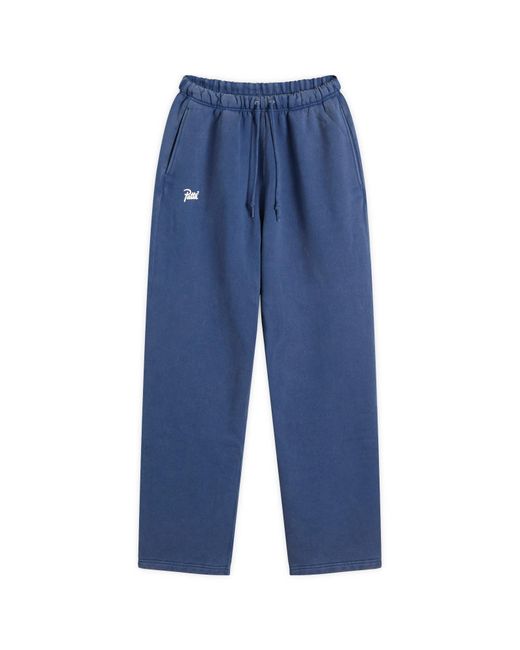 PATTA Blue Classic Acid Washed Straight Leg Jogging Pants for men
