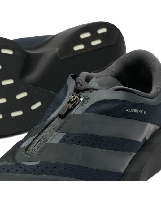 Adidas Black Adizero Evo Sl Zip-Up Sneaker