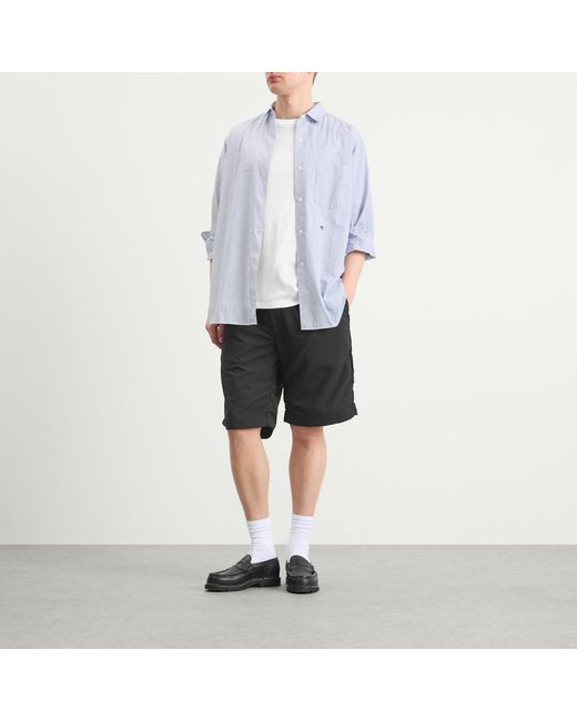 Nanamica Black Alphadry Double Pleat Shorts for men