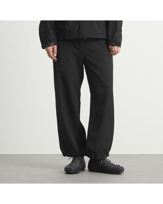 And Wander Black Vent Trousers for men