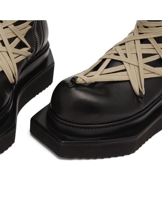 Rick Owens Megalace Turbo Cyclops Boot in Black for Men | Lyst