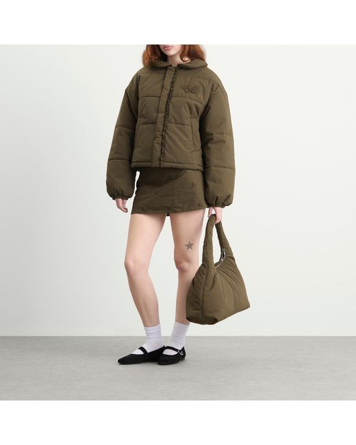 My Mum Made It Green Rosette Puffer Jacket