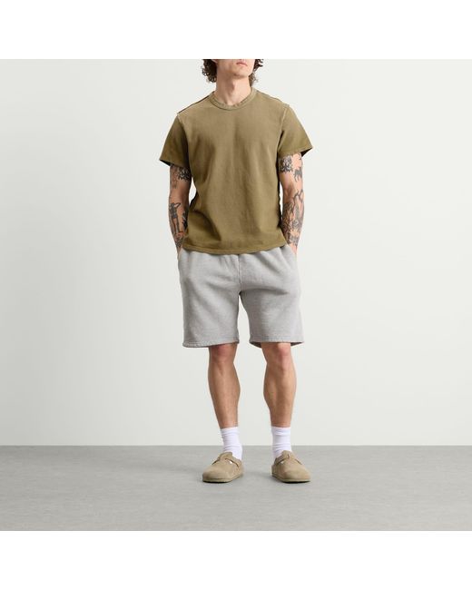 Les Tien Green Pique Cotton T-Shirt for men