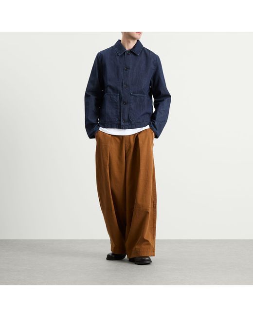 YMC Blue Groundhog Chore Jacket for men