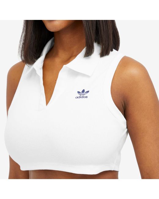Adidas White Rib T-Shirt