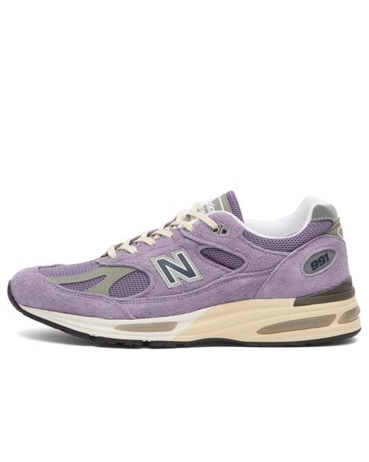New Balance White 991V2 Sneaker