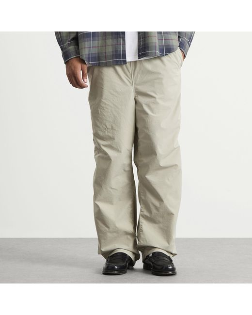 Beams Plus Gray Puckering Easy Trousers for men