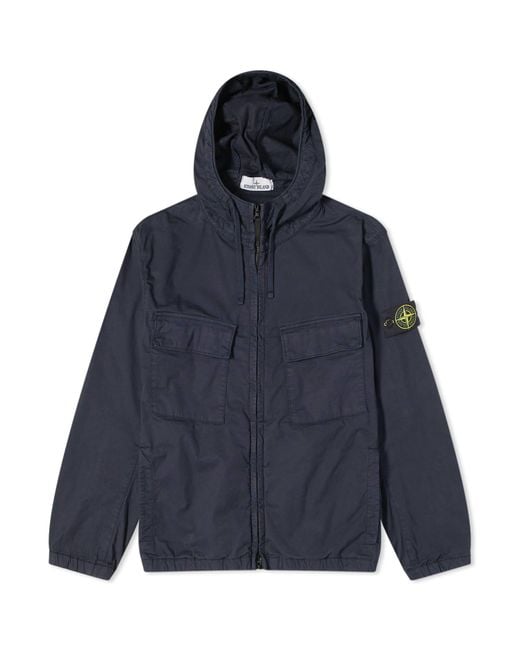ジャケット・アウター RISESTONE ISLAND COTTON STRETCH-TC Stone Island Supima Cotton Twill Stretch-Tc Hooded Jacket in