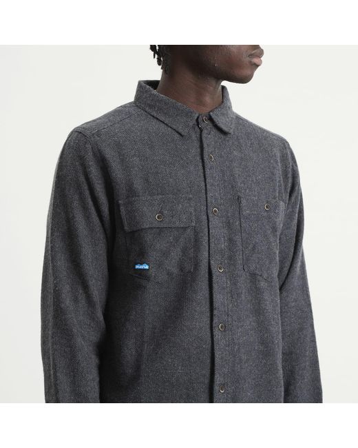 Kavu Gray Langley Flannel Overshirt for men
