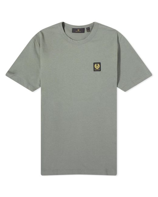Belstaff Gray Patch Logo T-Shirt for men