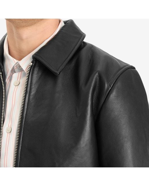 Won Hundred Black Dutton Leather Jacket for men
