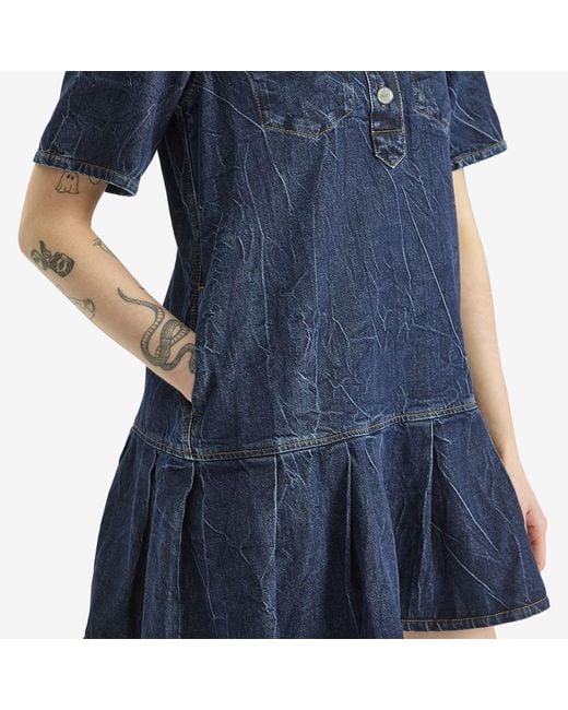 Ganni Blue Denim Mini Dress