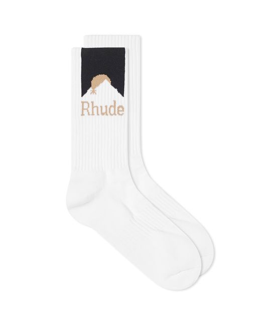 Rhude White Moonlight Socks for men