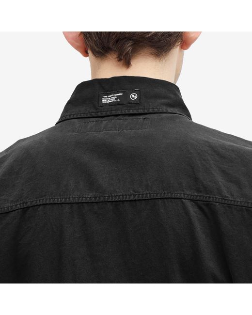 Neighborhood Black Washed Zip Patch Work Jacket for men
