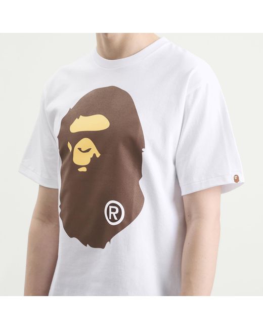 A Bathing Ape White Big Ape Head T-Shirt for men