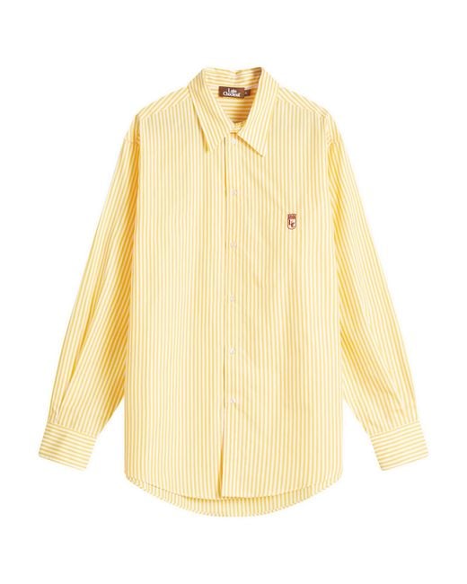 Late Checkout Yellow Striped Western Shirt for men
