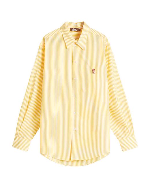 Late Checkout Yellow Striped Western Shirt for men