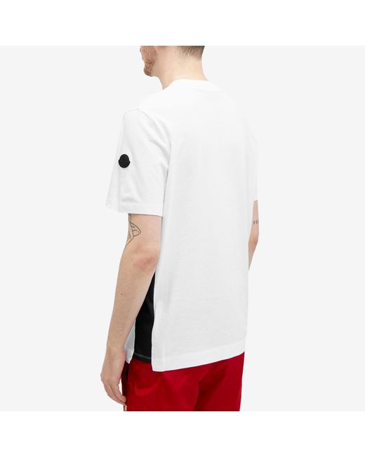 Moncler White Text Logo T-Shirt for men