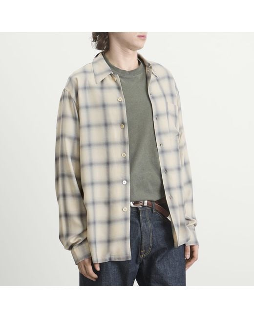 Our Legacy Gray Every Check Shirt for men
