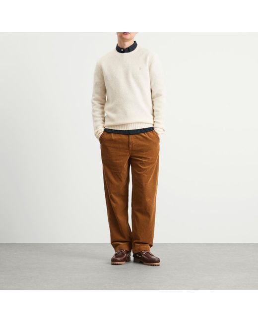 Polo Ralph Lauren White Brushed Shetland Knit Jumper for men