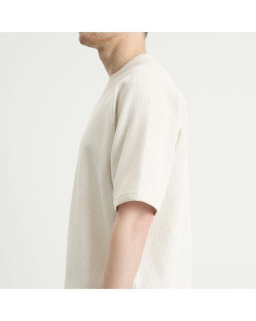 Goldwin White Waffle Light T-Shirt for men