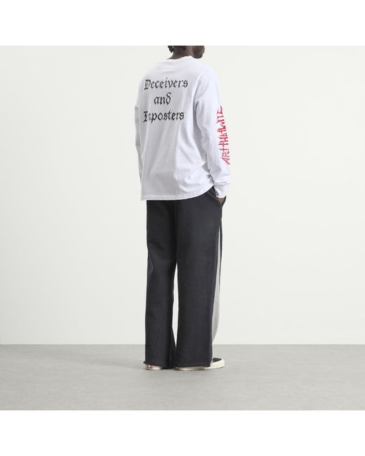 GALLERY DEPT. White The World Is Ours Long Sleeve T-Shirt for men