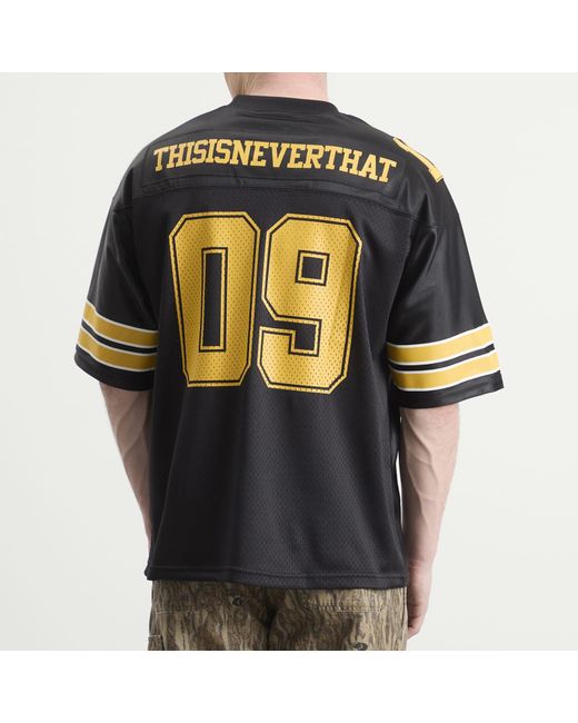 Thisisneverthat Black Football Jersey for men