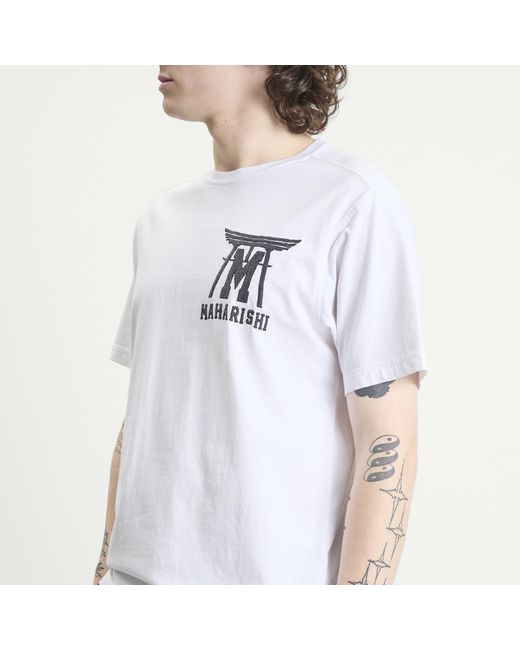 Maharishi White Temple M Vintage T-Shirt for men