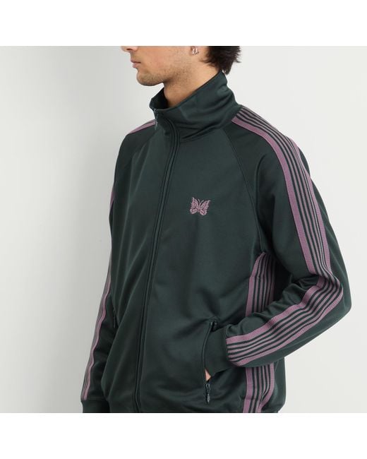 Needles Green Poly Smooth Track Jacket for men