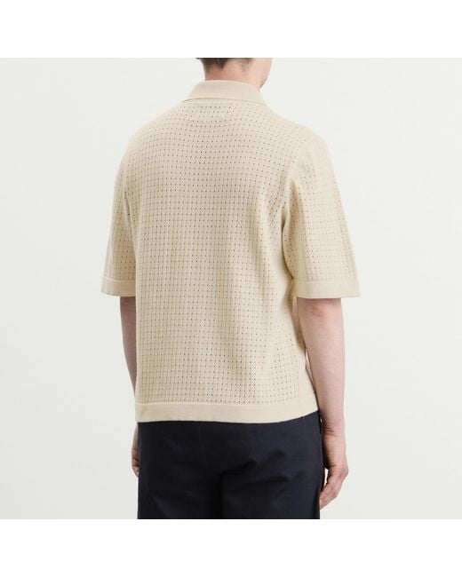 Corridor NYC Natural Pointelle Knit Shirt for men