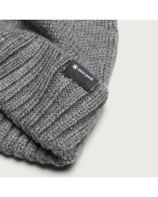 Snow Peak Gray New Standard Knit Cap for men