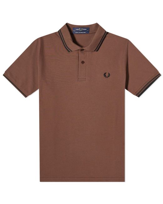 Fred Perry Brown Original Twin Tipped Polo Shirt for men