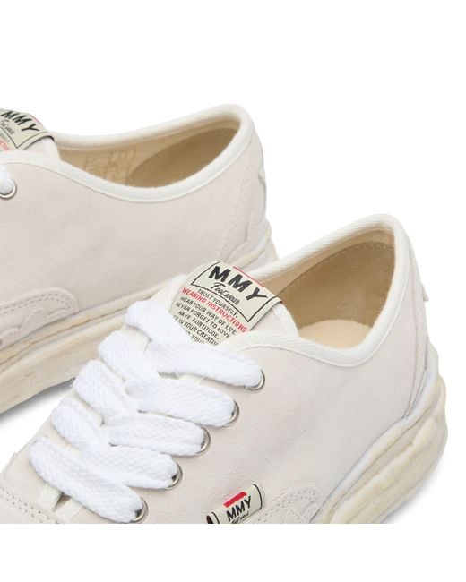 Maison Mihara Yasuhiro White Baker Western Detail Suede Low-Top for men